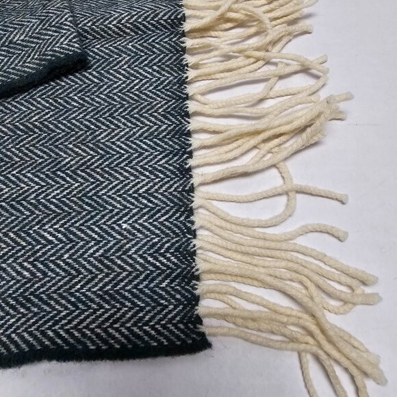 100% Lambswool Wool Unisex Men Women Herringbone FOXFORD Scarf Made in Ireland - Picture 2 of 9